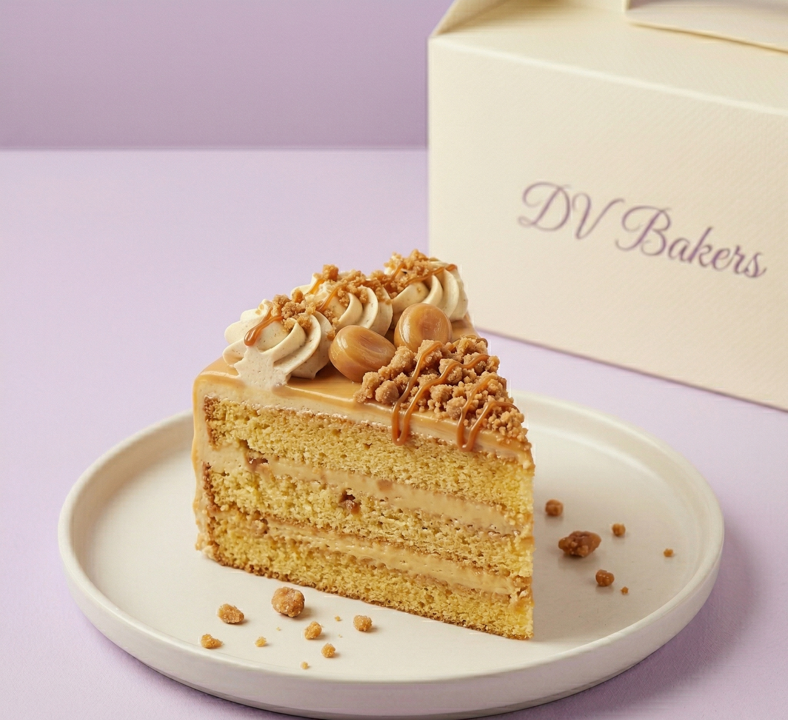 Classic Butterscotch Cream Pastry in Dwarka